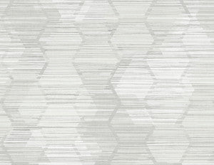 Jabari Light Grey Geometric Faux Grasscloth Wallpaper by A-Street Prints