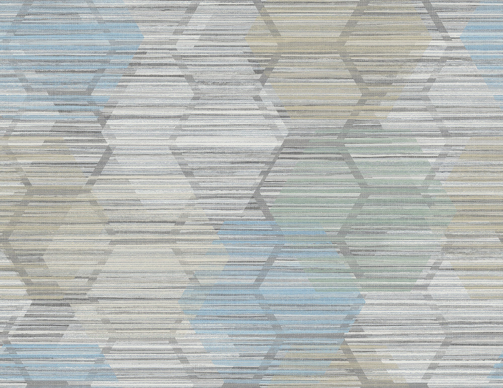 Jabari Light Blue Geometric Faux Grasscloth Wallpaper by A-Street Prints Imprint Covers about 60.8 square feet 27-in by 27-ft long roll Unpasted 20.8 - Fabric Carolina -