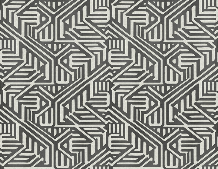 Nambiti Black Geometric Wallpaper by A-Street Prints Imprint Covers about 60.8 square feet 27-in by 27-ft long roll Unpasted 10.4 - Fabric Carolina -