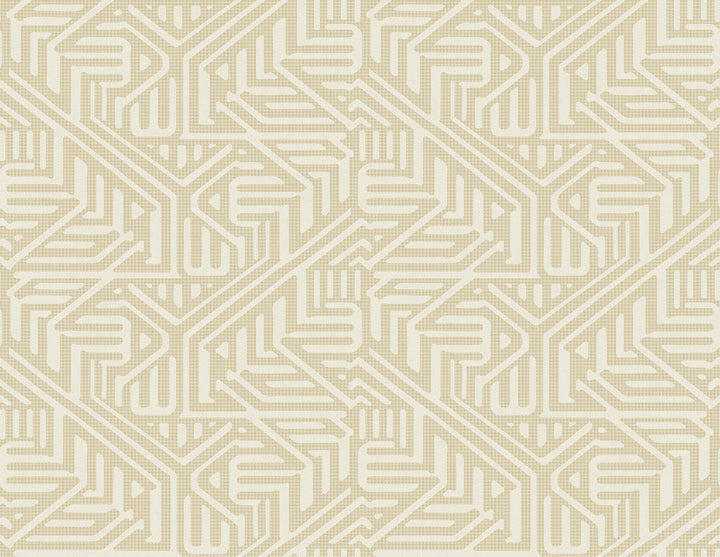 Nambiti Cream Geometric Wallpaper by A-Street Prints Imprint Covers about 60.8 square feet 27-in by 27-ft long roll Unpasted 10.4 - Fabric Carolina -
