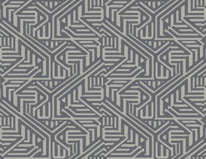 Nambiti Charcoal Geometric Wallpaper by A-Street Prints