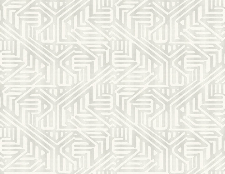 Nambiti Light Grey Geometric Wallpaper by A-Street Prints Imprint Covers about 60.8 square feet 27-in by 27-ft long roll Unpasted 10.4 - Fabric Carolina -