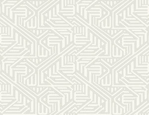Nambiti Light Grey Geometric Wallpaper by A-Street Prints