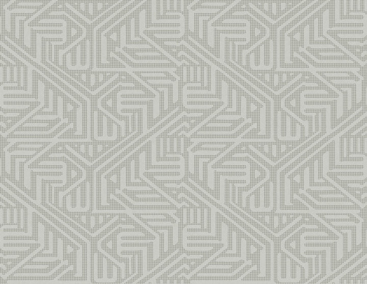 Nambiti Grey Geometric Wallpaper by A-Street Prints Imprint Covers about 60.8 square feet 27-in by 27-ft long roll Unpasted 10.4 - Fabric Carolina -