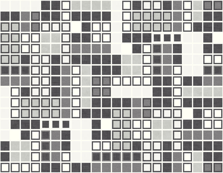 Bantry Black Geometric Wallpaper by A-Street Prints Imprint Covers about 60.8 square feet 27-in by 27-ft long roll Unpasted 20.8 - Fabric Carolina -