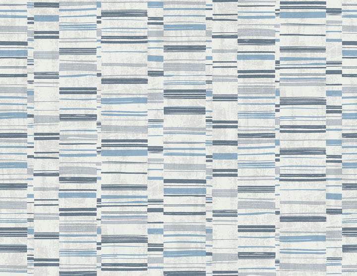 Fresnaye Blue Linen Stripe Wallpaper by A-Street Prints Imprint Covers about 60.8 square feet 27-in by 27-ft long roll Unpasted 20.8 - Fabric Carolina -