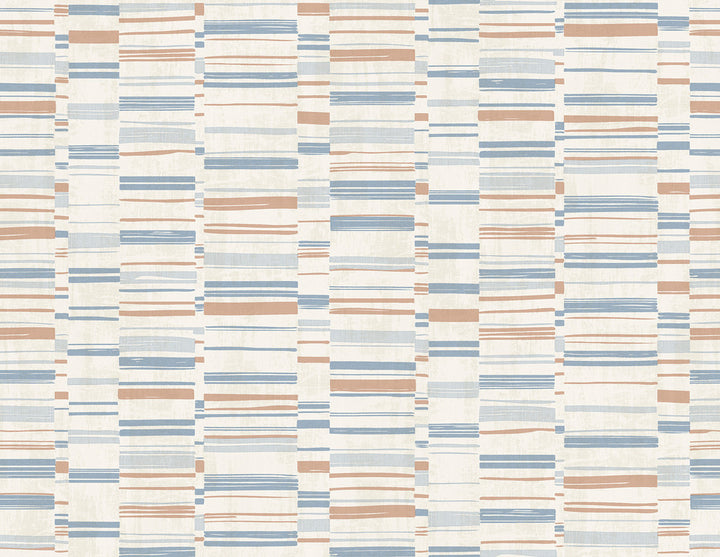 Fresnaye Light Blue Linen Stripe Wallpaper by A-Street Prints Imprint Covers about 60.8 square feet 27-in by 27-ft long roll Unpasted 20.8 - Fabric Carolina -