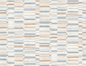 Fresnaye Light Blue Linen Stripe Wallpaper by A-Street Prints