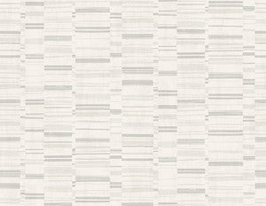 Fresnaye Light Grey Linen Stripe Wallpaper by A-Street Prints