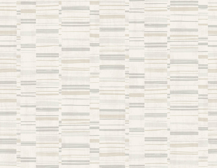 Fresnaye Neutral Linen Stripe Wallpaper by A-Street Prints Imprint Covers about 60.8 square feet 27-in by 27-ft long roll Unpasted 20.8 - Fabric Carolina -