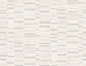 Fresnaye Neutral Linen Stripe Wallpaper by A-Street Prints