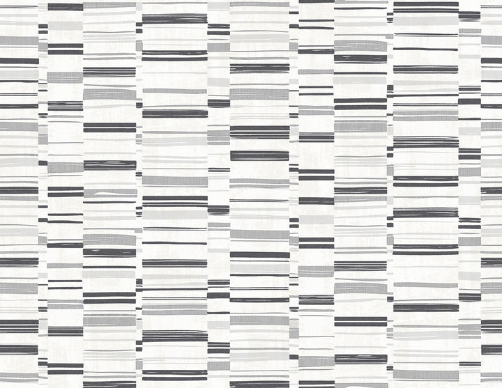 Fresnaye Black Linen Stripe Wallpaper by A-Street Prints Imprint Covers about 60.8 square feet 27-in by 27-ft long roll Unpasted 20.8 - Fabric Carolina -