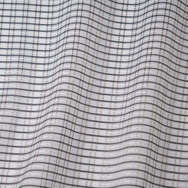 Zora # 232 Silverstone by Maxwell Designer Fabric Sheer Glam 100% POLYESTER TURKEY 118" - Swanky Fabrics -