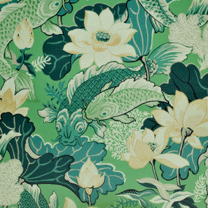 Lotus Pond R Eucalyptus 2 by P Kaufmann Fabrics Fabric