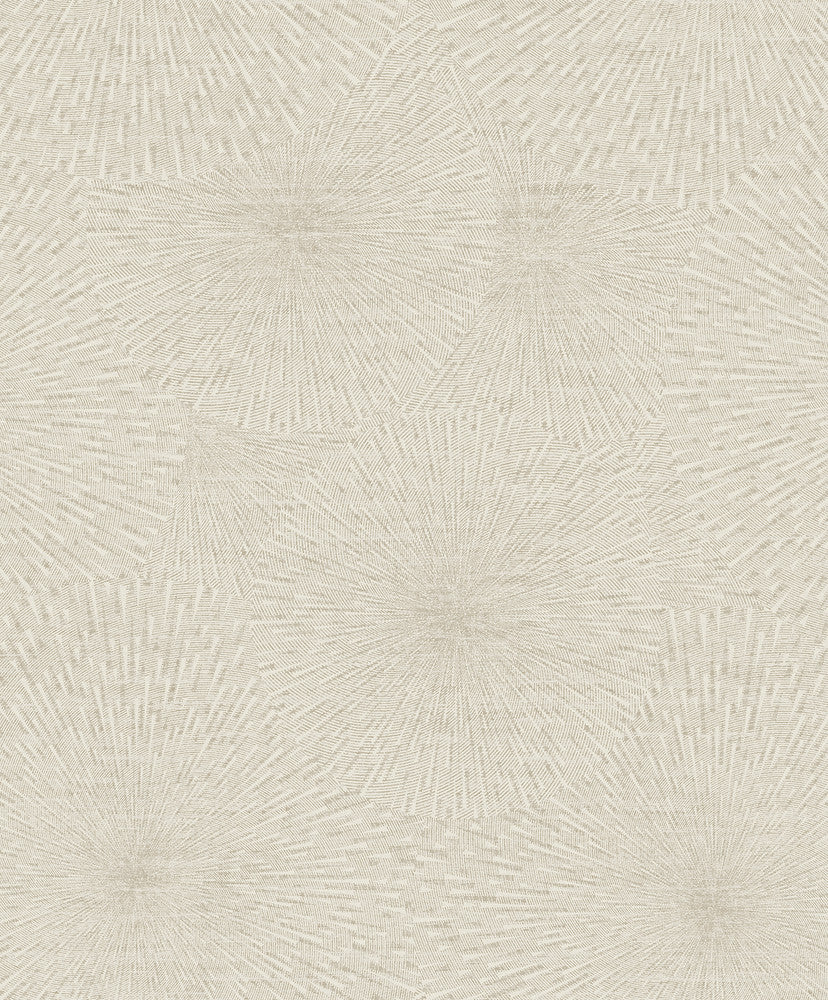 Zion Champagne Starburst Wallpaper by Brewster Textural Essentials Covers about 57.8 square feet 21-in by 33-ft long roll Unpasted 12.6 - Fabric Carolina -