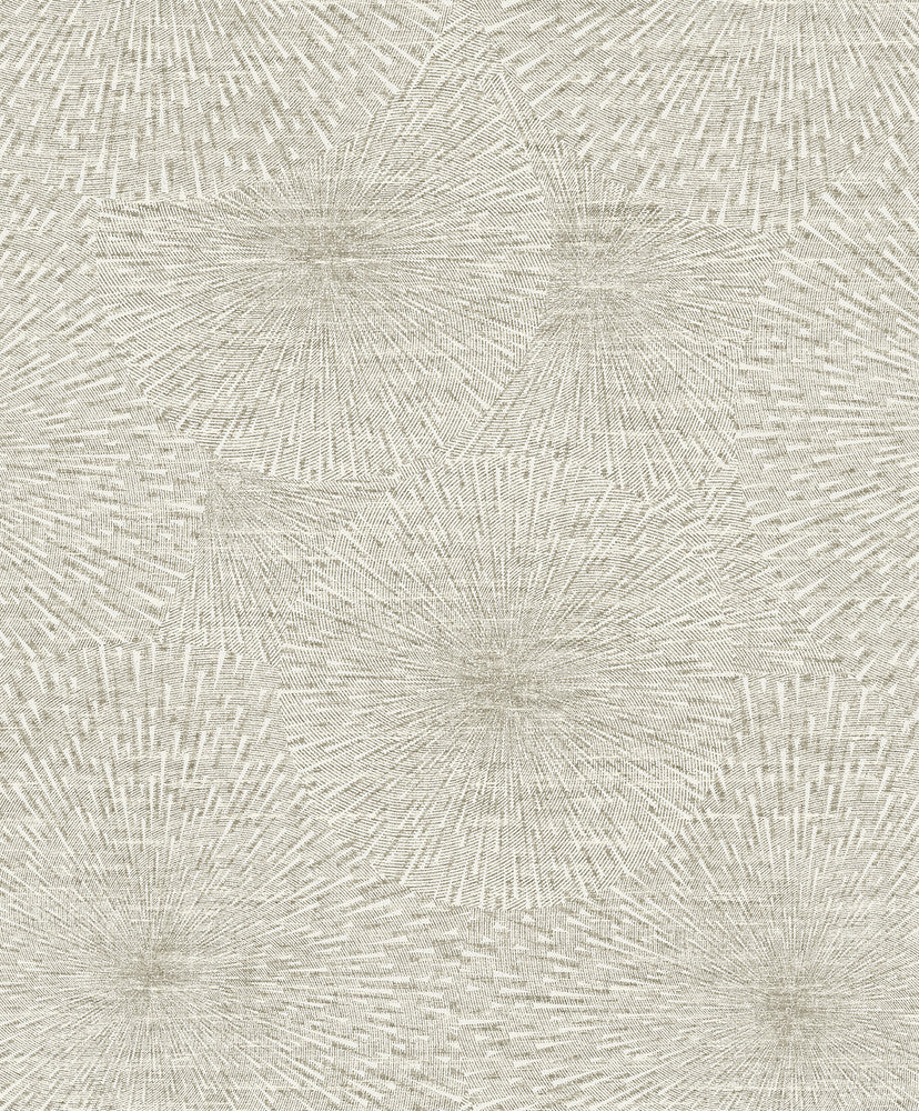 Zion Taupe Starburst Wallpaper by Brewster Textural Essentials Covers about 57.8 square feet 21-in by 33-ft long roll Unpasted 12.6 - Fabric Carolina -