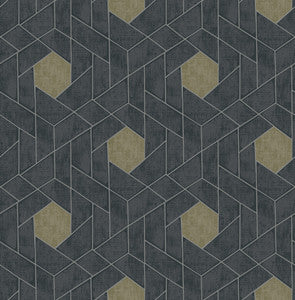 Granada Charcoal Geometric Wallpaper by A-Street Prints