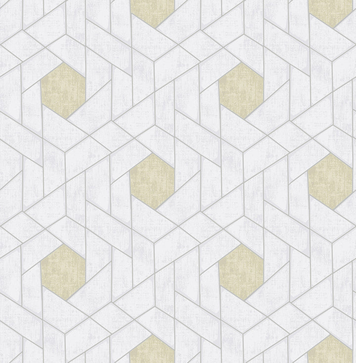 Granada Silver Geometric Wallpaper by A-Street Prints Scott Living Covers about 56.4 square feet 20.5-in by 33-ft long roll Unpasted 10.4 - Fabric Carolina -