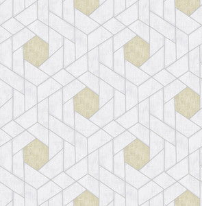 Granada Silver Geometric Wallpaper by A-Street Prints