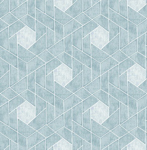 Granada Aqua Geometric Wallpaper by A-Street Prints
