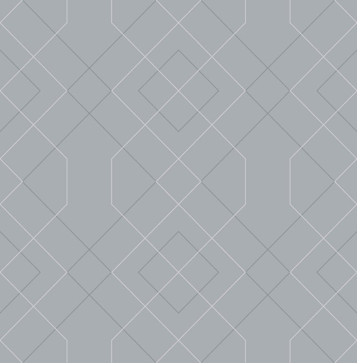 Ballard Pewter Geometric Wallpaper by A-Street Prints Scott Living Covers about 56.4 square feet 20.5-in by 33-ft long roll Unpasted 10.4 - Fabric Carolina -
