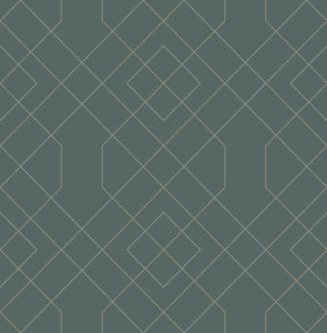 Ballard Teal Geometric Wallpaper by A-Street Prints