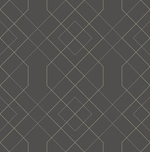 Ballard Grey Geometric Wallpaper by A-Street Prints
