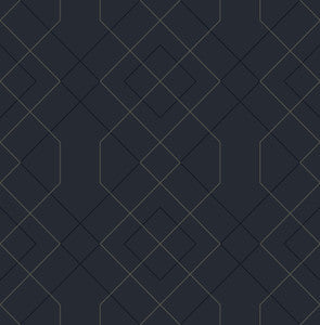 Ballard Indigo Geometric Wallpaper by A-Street Prints