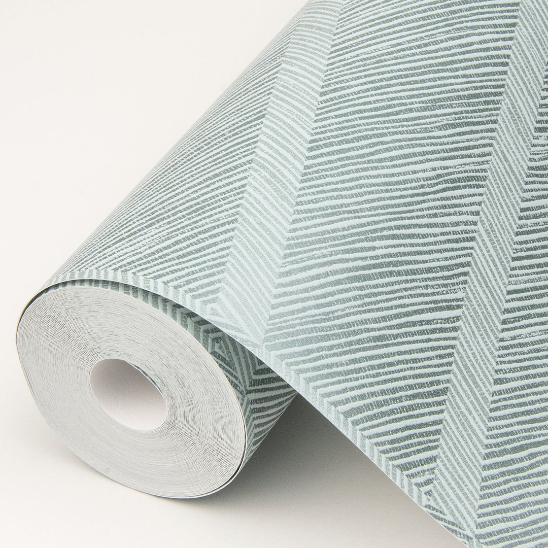 Aspen Aqua Chevron Wallpaper by A-Street Prints Designer