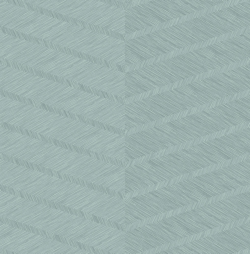 Aspen Aqua Chevron Wallpaper by A-Street Prints Scott Living Covers about 56.4 square feet 20.5-in by 33-ft long roll Unpasted 20.8 - Fabric Carolina -