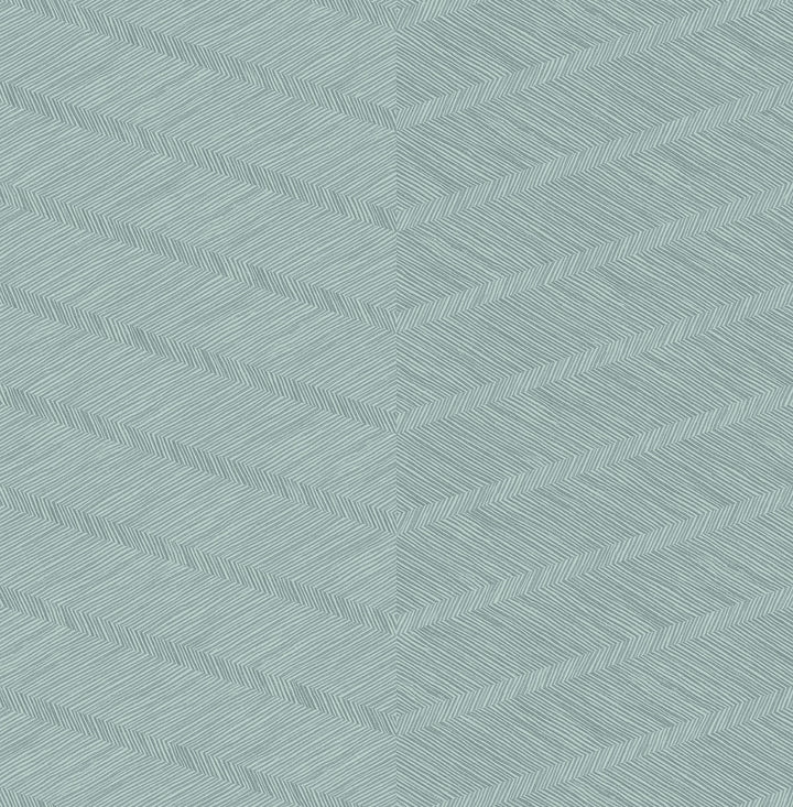 Aspen Aqua Chevron Wallpaper by A-Street Prints Scott Living Covers about 56.4 square feet 20.5-in by 33-ft long roll Unpasted 20.8 - Fabric Carolina -