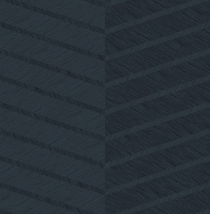 Aspen Indigo Chevron Wallpaper by A-Street Prints Scott Living Covers about 56.4 square feet 20.5-in by 33-ft long roll Unpasted 20.8 - Fabric Carolina -