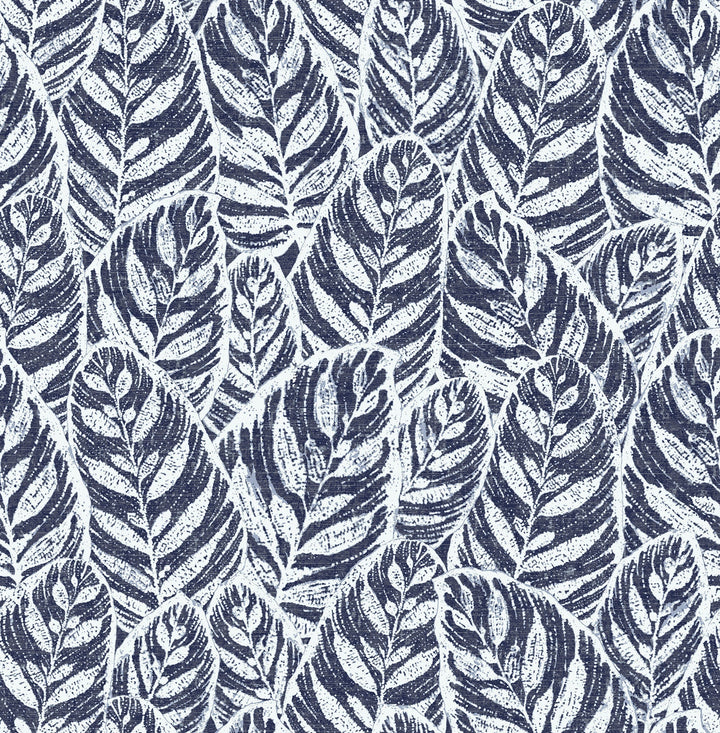 Del Indigo Indigo Botanical Wallpaper by A-Street Prints Designer
