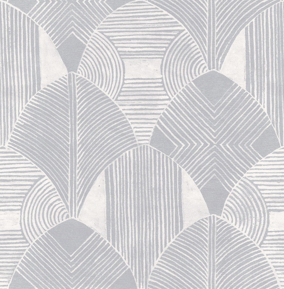 Westport Pewter Geometric Wallpaper by A-Street Prints Scott Living Covers about 56.4 square feet 20.5-in by 33-ft long roll Unpasted 20.8 - Fabric Carolina -