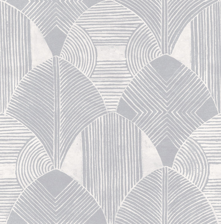 Westport Pewter Geometric Wallpaper by A-Street Prints Scott Living Covers about 56.4 square feet 20.5-in by 33-ft long roll Unpasted 20.8 - Fabric Carolina -