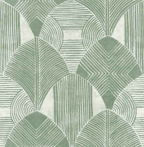 Westport Green Geometric Wallpaper by A-Street Prints