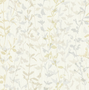 Thea Light Grey Floral Trail Wallpaper by A-Street Prints