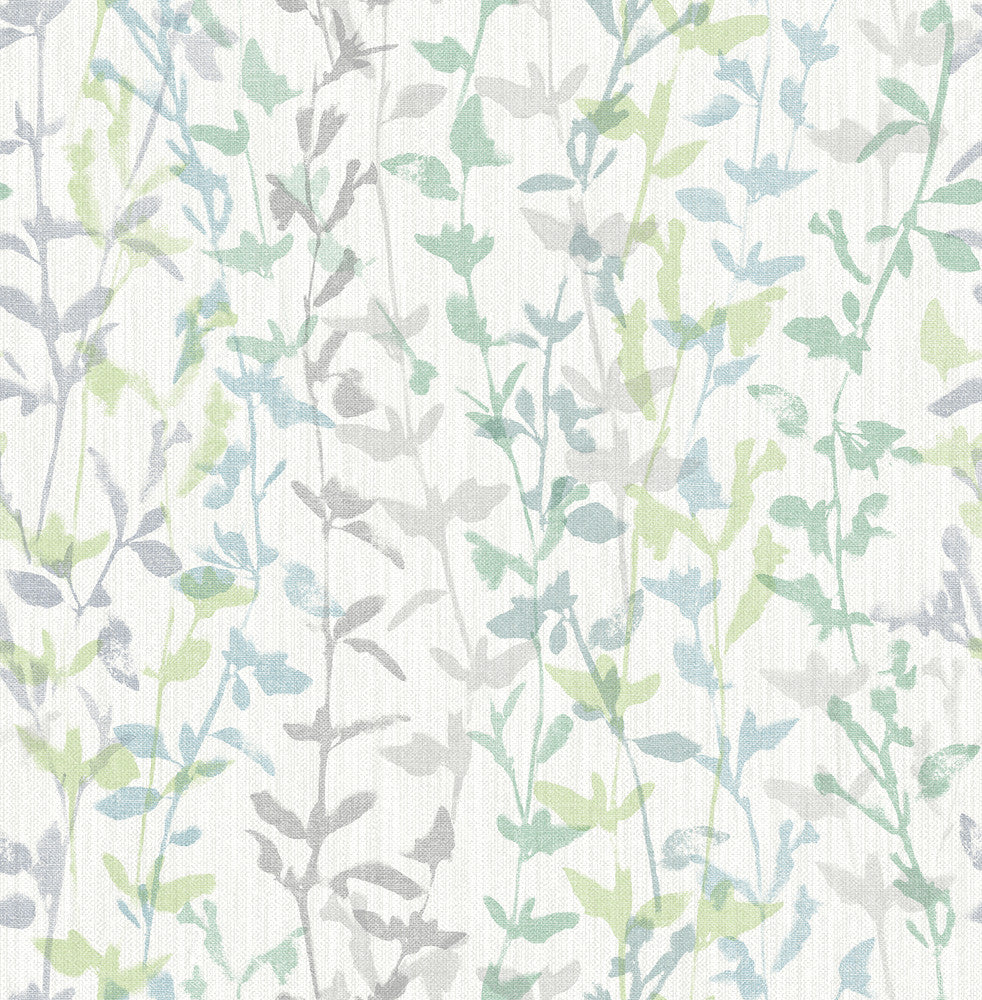Thea Green Floral Trail Wallpaper by A-Street Prints Scott Living Covers about 56.4 square feet 20.5-in by 33-ft long roll Unpasted 20.8 - Fabric Carolina -