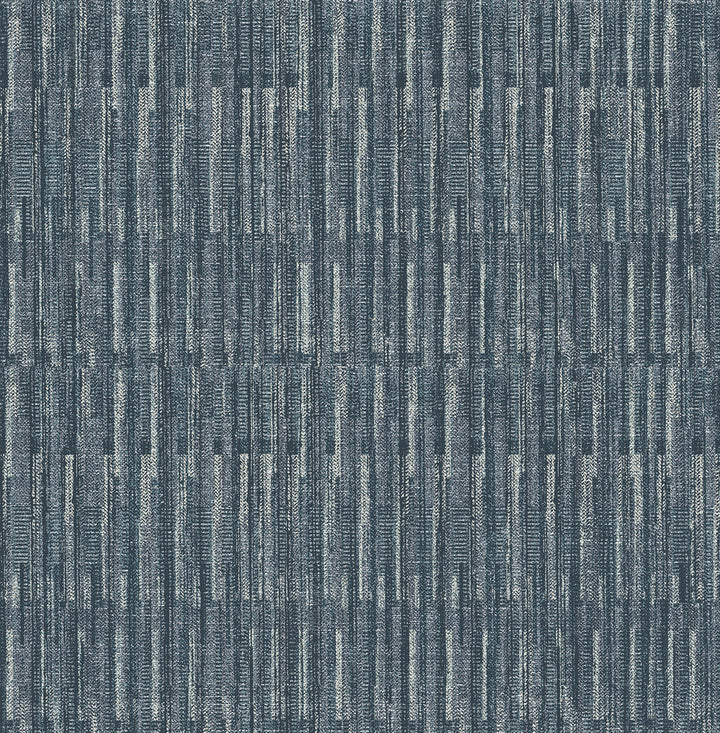 Brixton Indigo Texture Wallpaper by A-Street Prints Scott Living Covers about 56.4 square feet 20.5-in by 33-ft long roll Unpasted 10.4 - Fabric Carolina -
