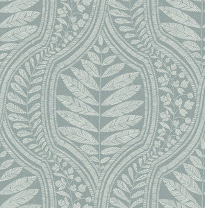 Juno Teal Ogee Wallpaper by A-Street Prints