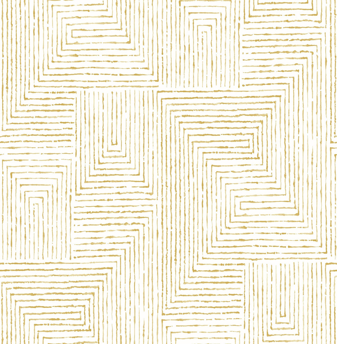 Merritt Honey Geometric Wallpaper by A-Street Prints Designer