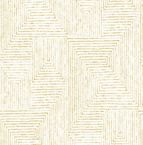 Merritt Honey Geometric Wallpaper by A-Street Prints