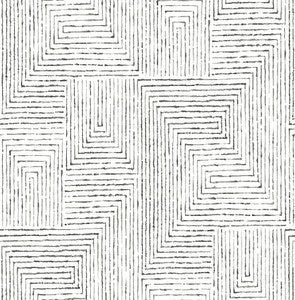 Merritt Black Geometric Wallpaper by A-Street Prints