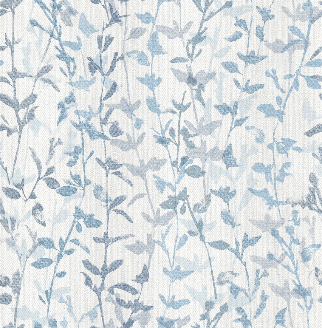 Thea Blue Floral Trail Wallpaper by A-Street Prints Designer