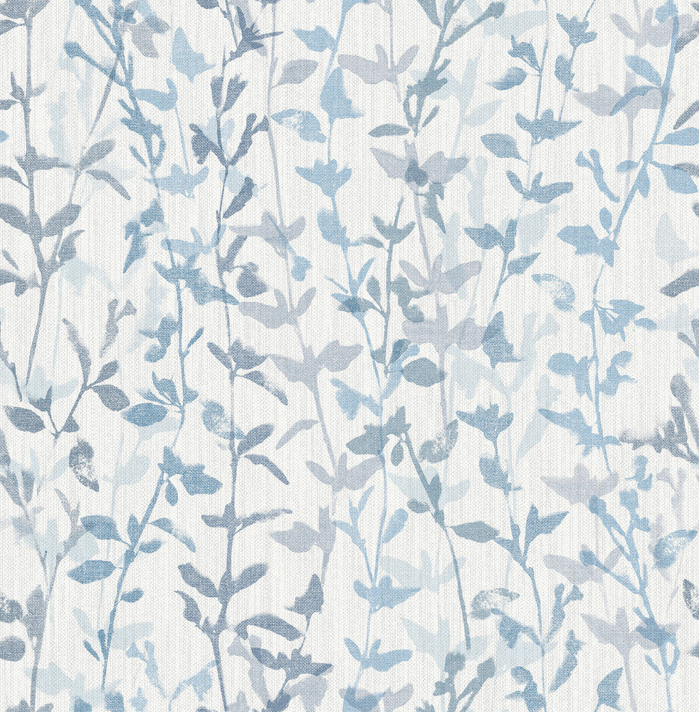 Thea Blue Floral Trail Wallpaper by A-Street Prints Scott Living Covers about 56.4 square feet 20.5-in by 33-ft long roll Unpasted 20.8 - Fabric Carolina -