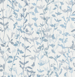 Thea Blue Floral Trail Wallpaper by A-Street Prints