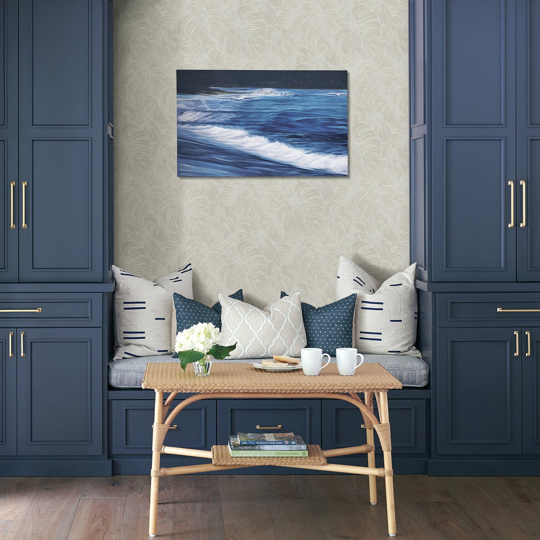 Balboa White Botanical Wallpaper by A-Street Prints Designer
