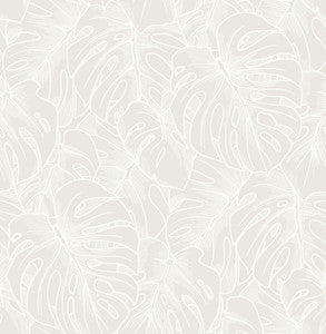 Balboa White Botanical Wallpaper by A-Street Prints