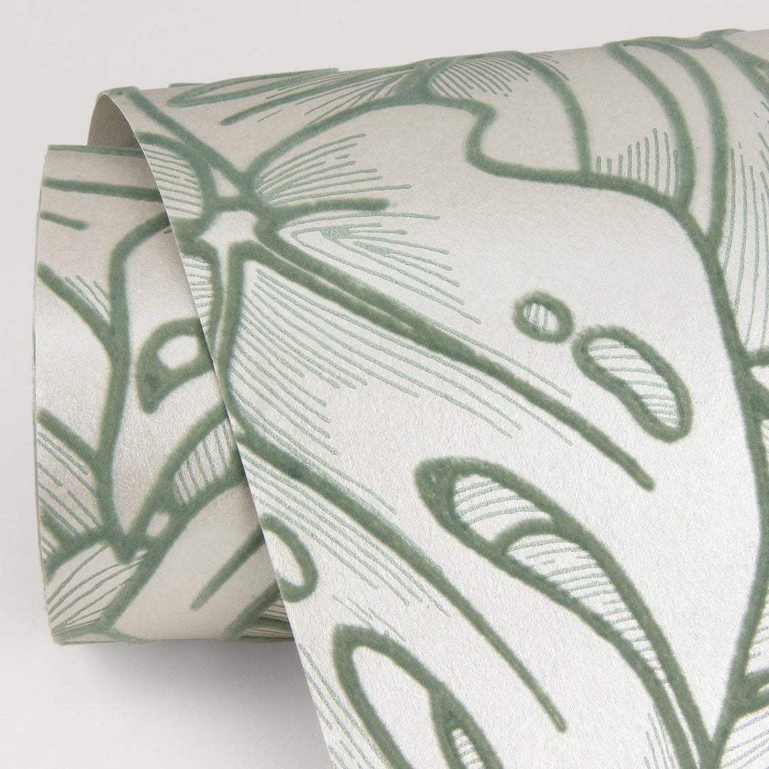 Balboa Olive Botanical Wallpaper by A-Street Prints Designer