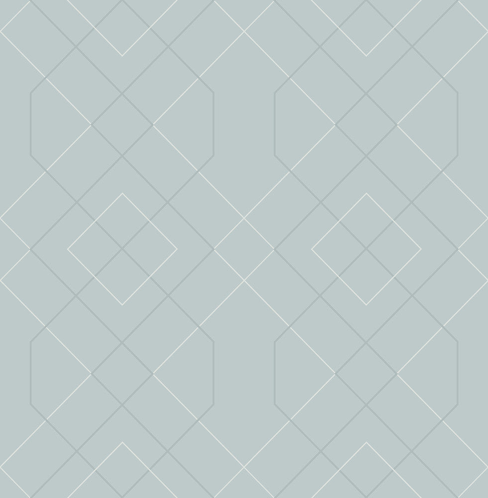 Ballard Light Blue Geometric Wallpaper by A-Street Prints Scott Living Covers about 56.4 square feet 20.5-in by 33-ft long roll Unpasted 10.4 - Fabric Carolina -